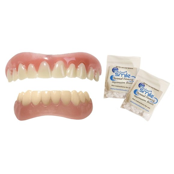 Instant Smile Veneers Complete Set - Tops & Bottoms w/ 2 Bags of Thermal Beads - Picture 1 of 5